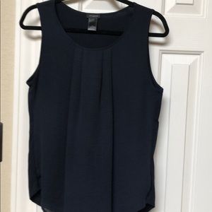 Navy sleeveless blouse